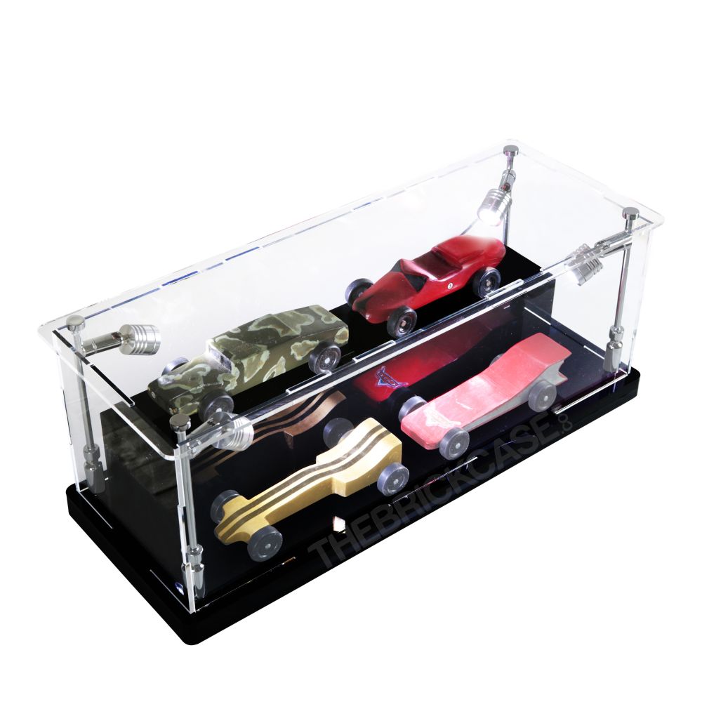 Boy Scouts Derby Cars Display Case - Side View BC0301-CLB