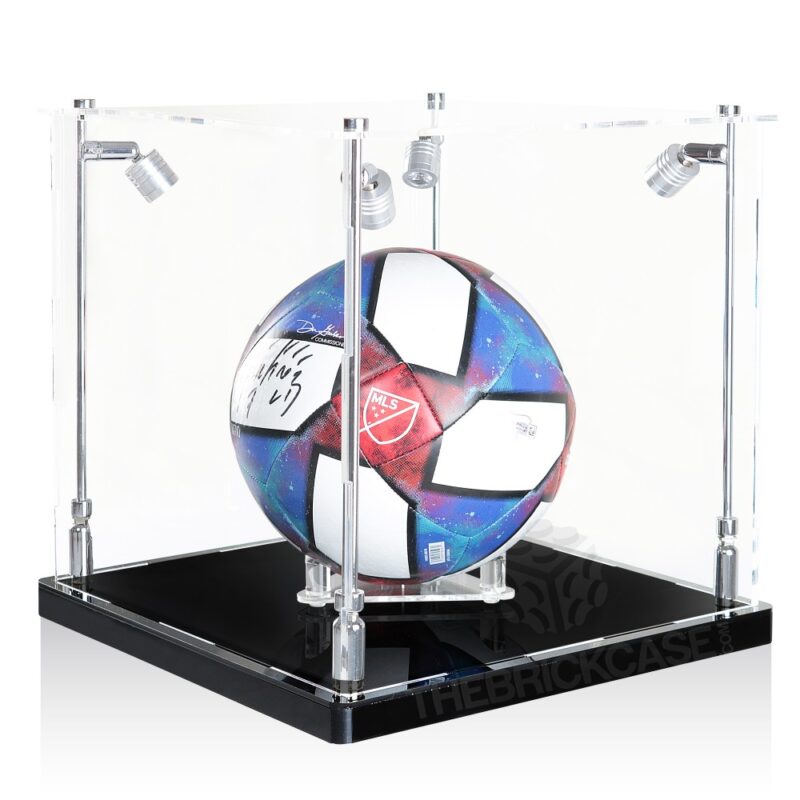 Soccer Ball Display Case - Side View SC121212X-SPRW