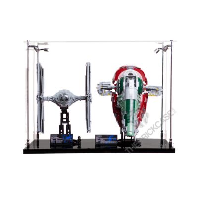 LEGO® Star Wars™ Slave l™ TIE Fighter Display Case - Front View AC0203-BCLG