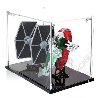 LEGO® Star Wars™ Slave l™ TIE Fighter Display Case - Side View AC0203-BCLG