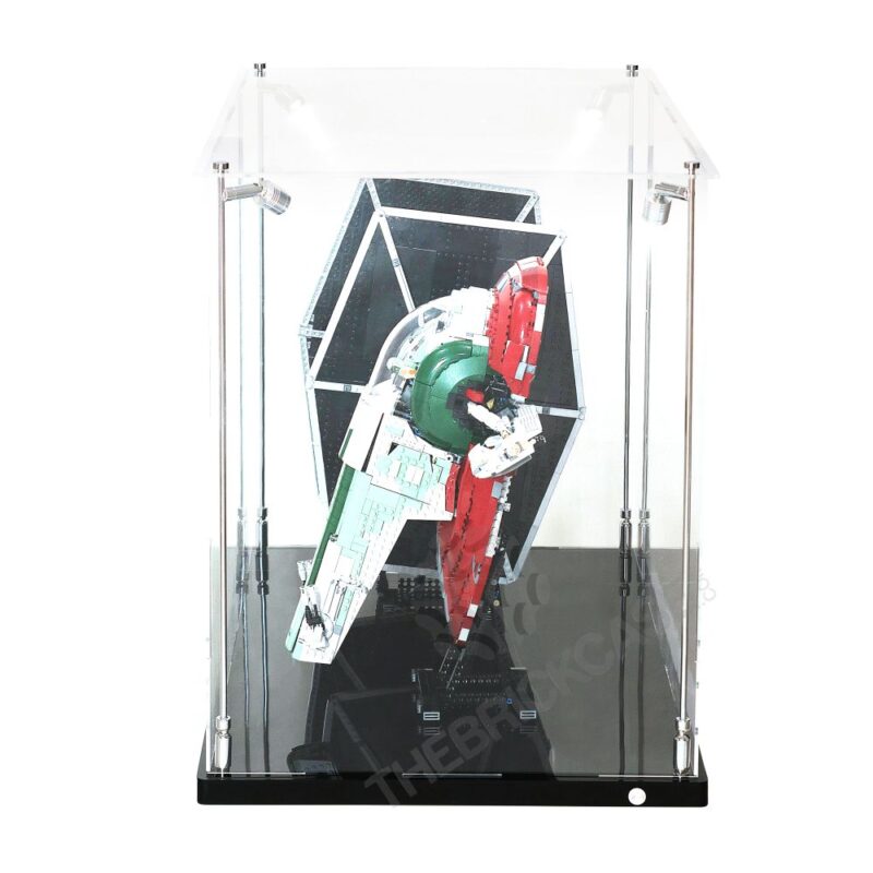 LEGO® Star Wars™ Slave l™ TIE Fighter Display Case - Side View AC0203-BCLG