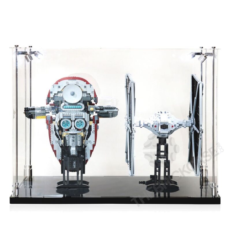 LEGO® Star Wars™ Slave l™ TIE Fighter Display Case - Back View AC0203-BCLG