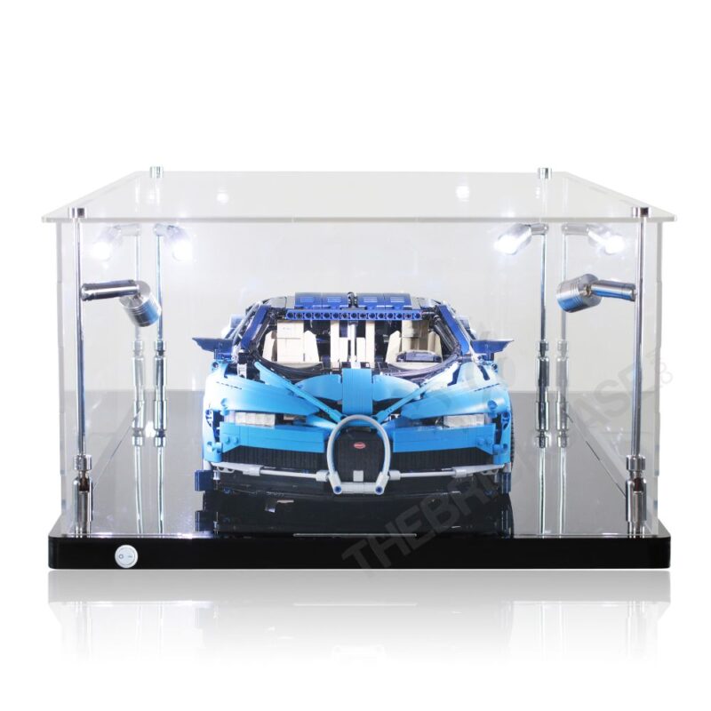 LEGO® Technic™ Bugatti Chiron Display Case - Front View BC0801-BCLG
