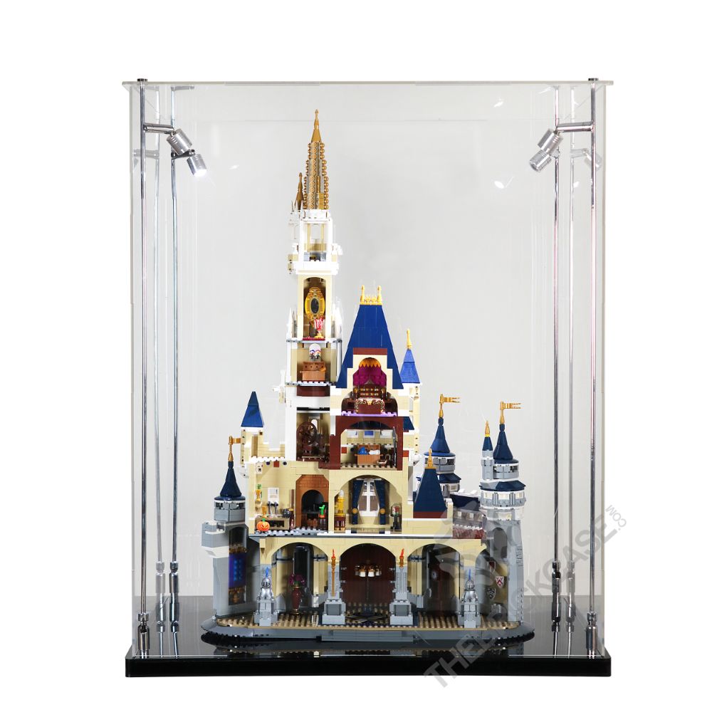 Details about   LED Display Case For LEGO 71040 The Disney Castle with Theme Background & Mirror 