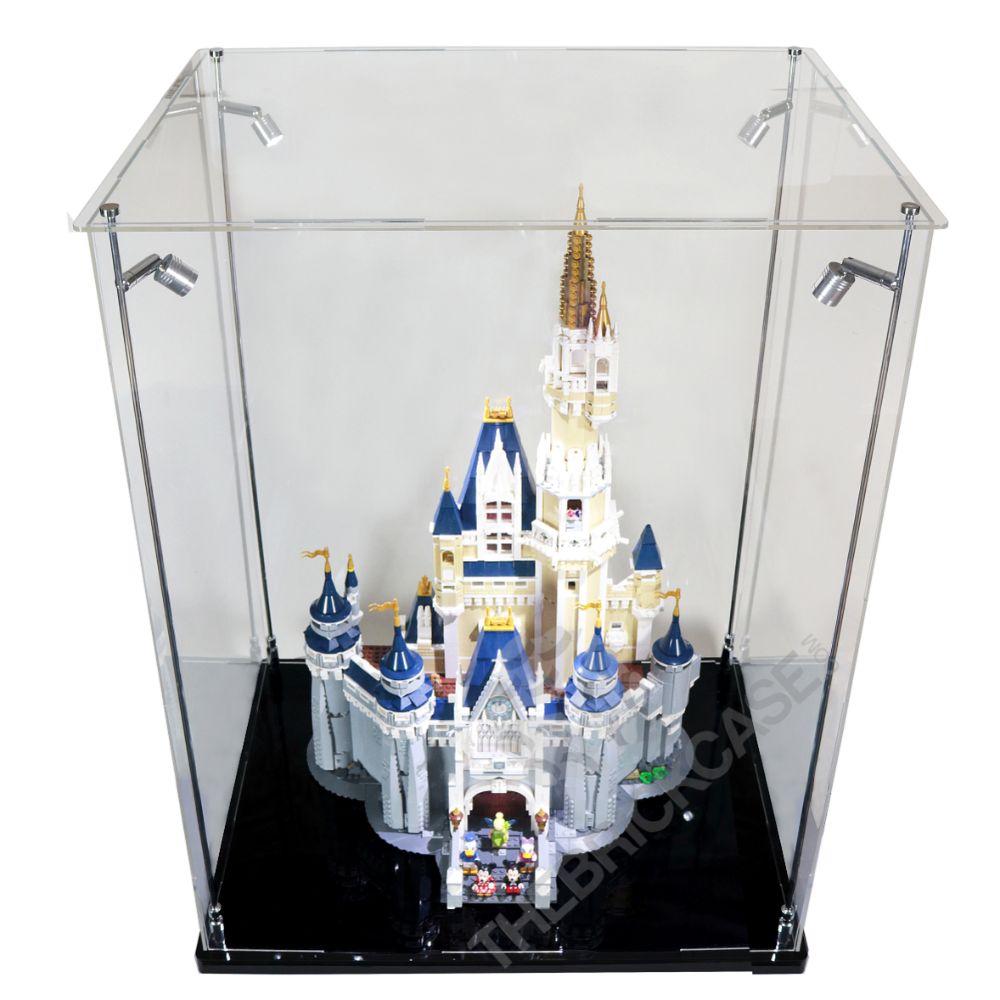 Details about   LED Display Case For LEGO 71040 The Disney Castle with Theme Background & Mirror 